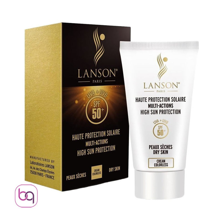 کرم ضد آفتاب بی رنگ لانسون، SPF 50، مناسب پوست مختلط و چرب