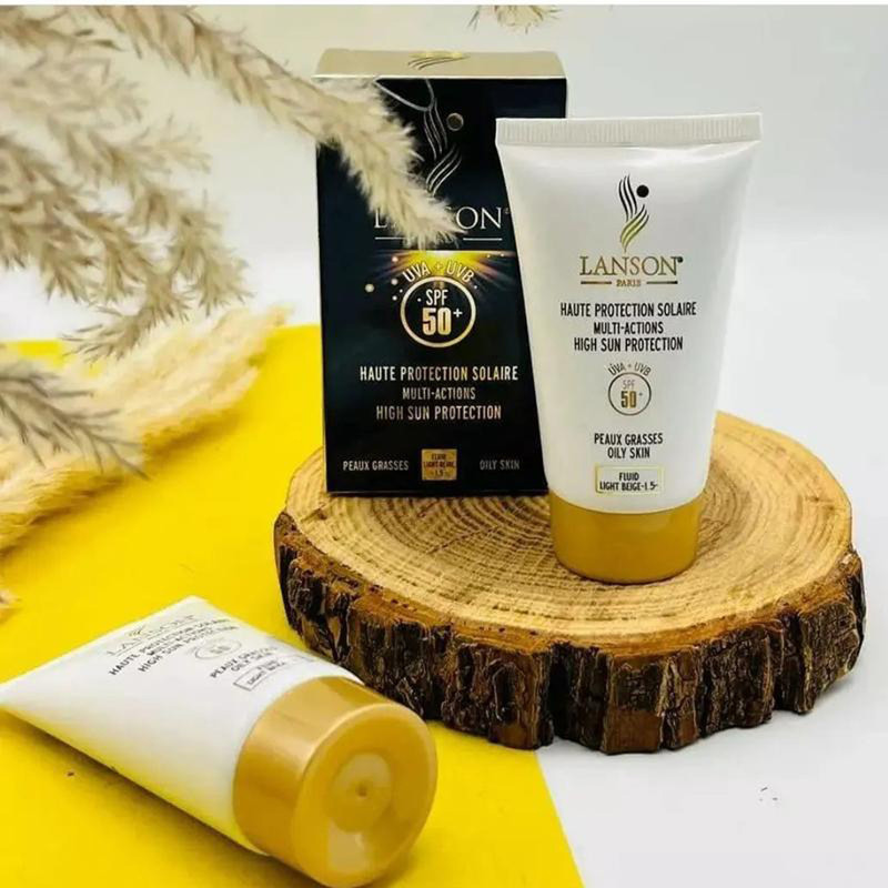کرم ضد آفتاب رنگی لانسون،SPF 50،شماره 1.0،مناسب پوست مختلط و چرب