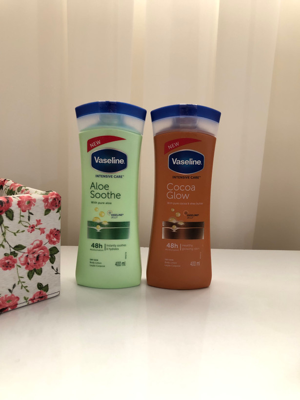 لوسیون بدن کاکائو و آلوئه ورا وازلین اورجینال vaseline🍫