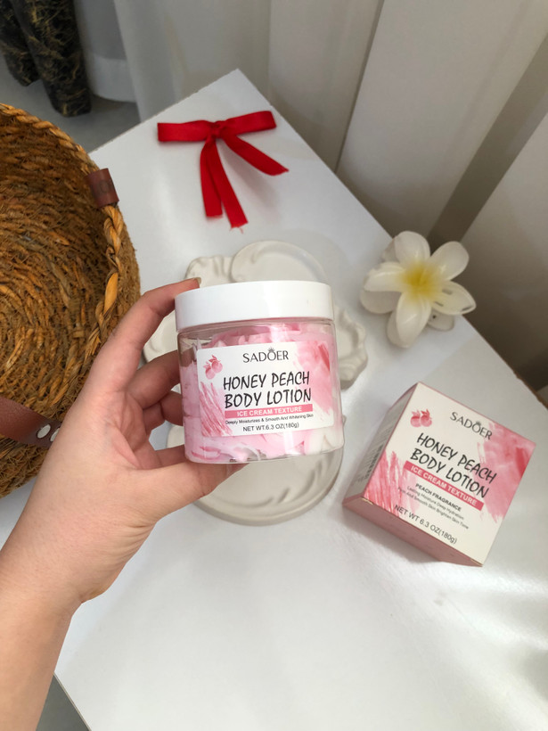 کره بدن سادور SADOER مدل بستنی با رایحه ی گل رز و بستنی ۱۸۰ گرم